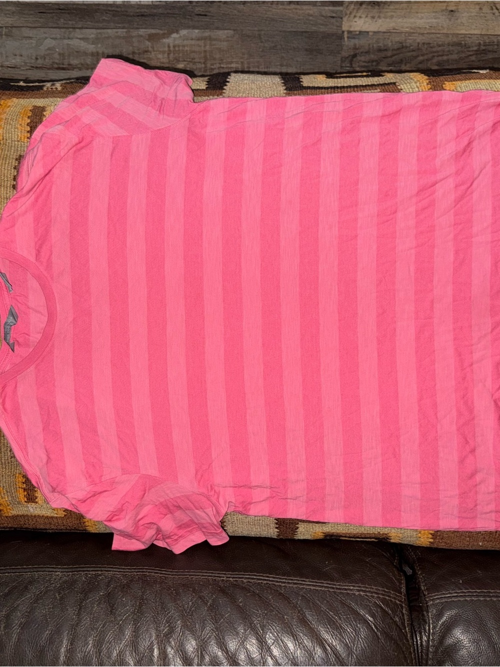 pink pima cotton t shirt size L